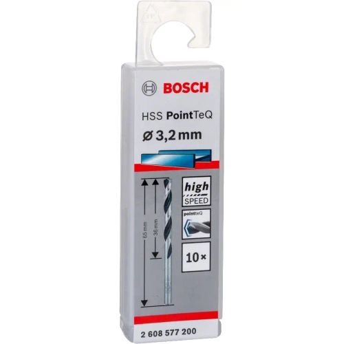 Свёрла по металлу PointTeQ 3,2 мм BOSCH 2608577200