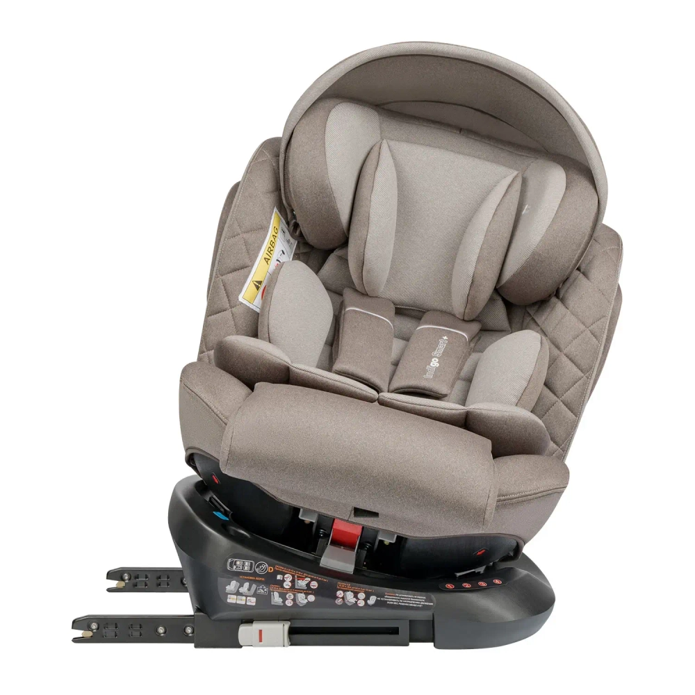 Автокресло Indigo SMART+ ISOFIX (0-36 кг) бежево-коричневый