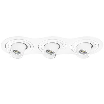 Комплект из светильников и рамки 3*LED 21W 4000K i636164 белый InteroBall Lightstar