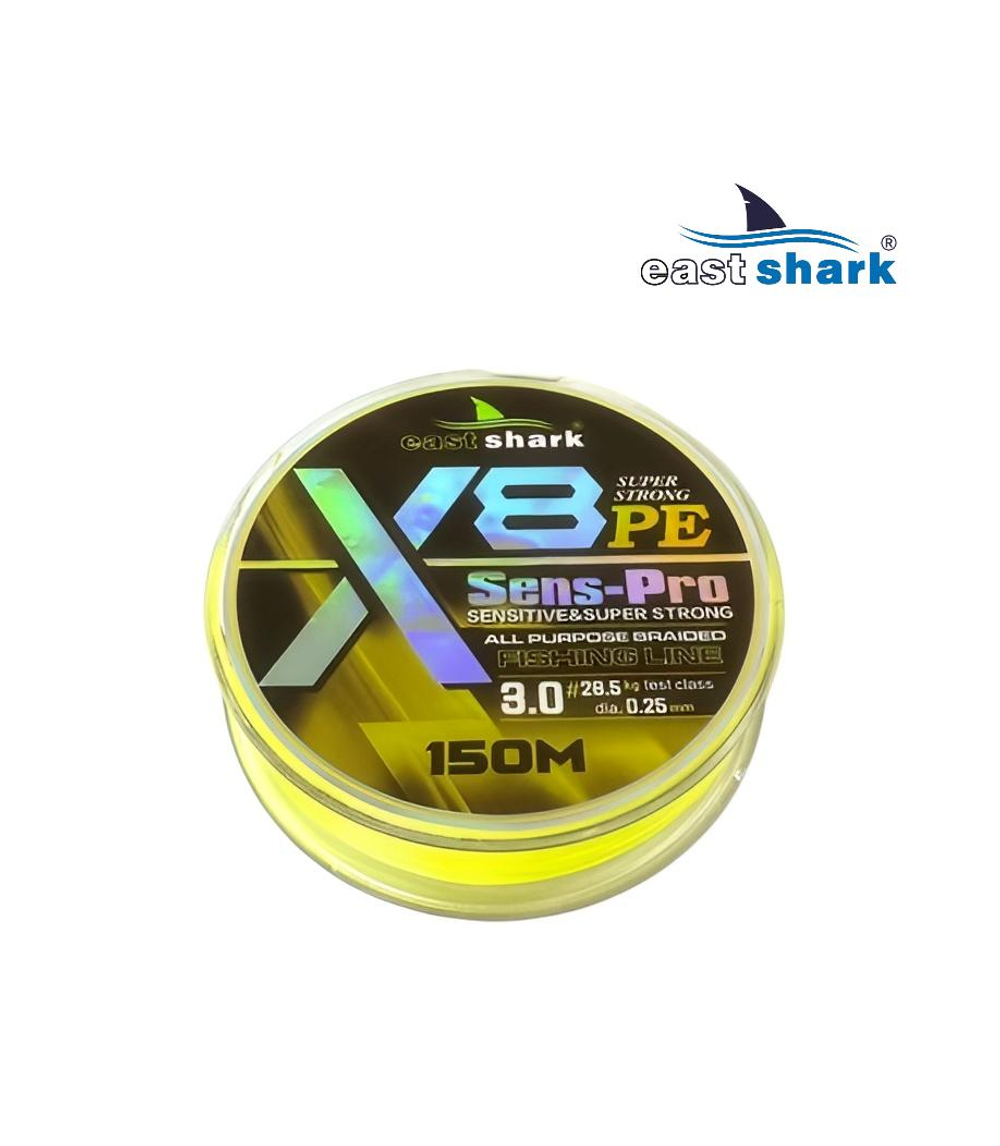 Шнур EastShark Sens-Pro X8 (150м) 0,18мм #1.2 желтый