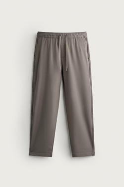 ZARA БРЮКИ COMFORT REGULAR FIT, СЕРО-КОРИЧНЕВЫЙ