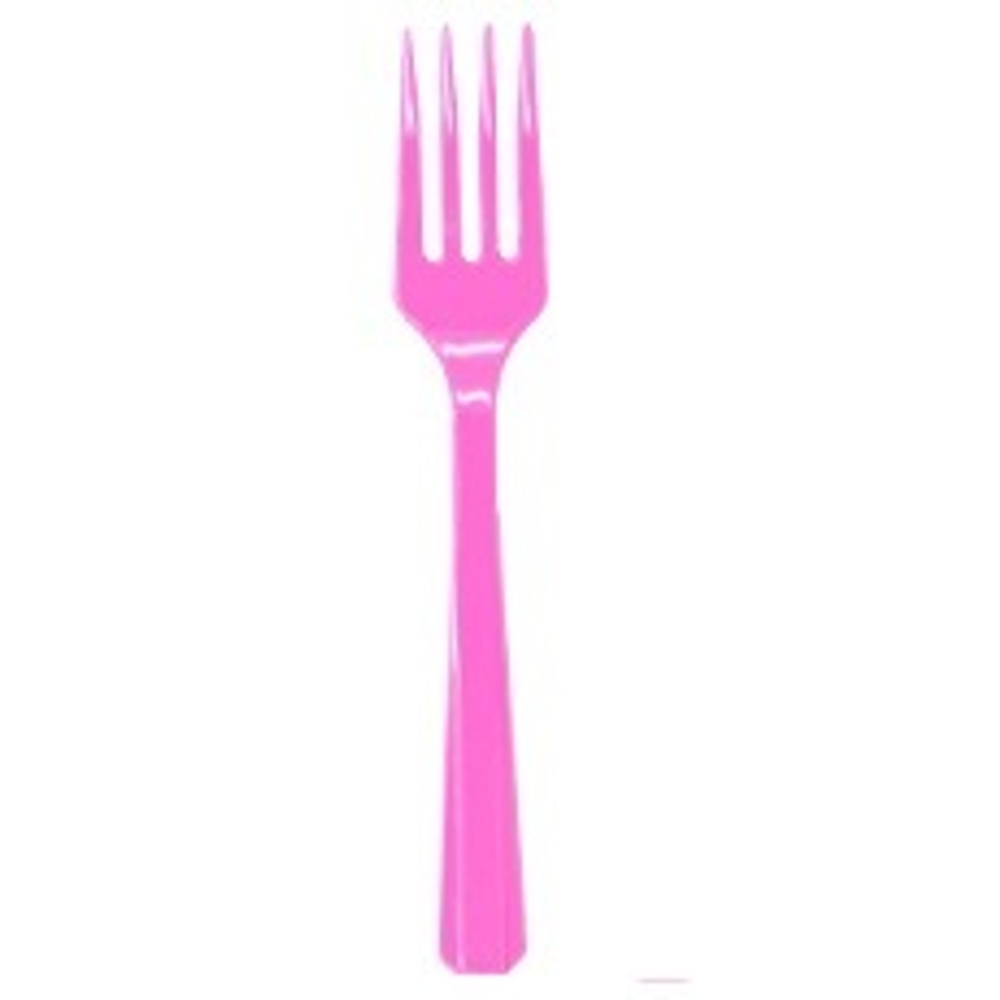 Вилка пласт Bright Pink 20шт