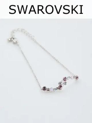 Браслет Млечный путь с розовыми кристаллами Swarovski