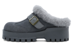 Dickies Rubber Sole Quiet Abrasion Resistant Slip Resistant Antibacterial Massage Closed Toe Slippers Women"s Gray
