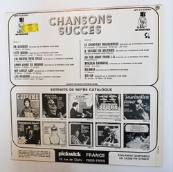 Винтажная виниловая пластинка LP The Pickwick Club Band Chansons Succes Vol.1 (France 1975)