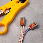 Универсальная клемма СМК 222-412, 2-проводная серая 0,08-2,5/4 мм² (50 шт/уп) REXANT