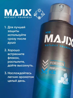 Дезодорант мужской спортивный Majix Ice 150 мл