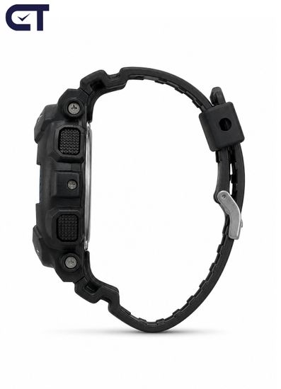 CASIO GA-100-1A2DR G-SHOCK мужские наручные часы — чёрная G-SHOCK с синими акцентами и магнитостойкостью