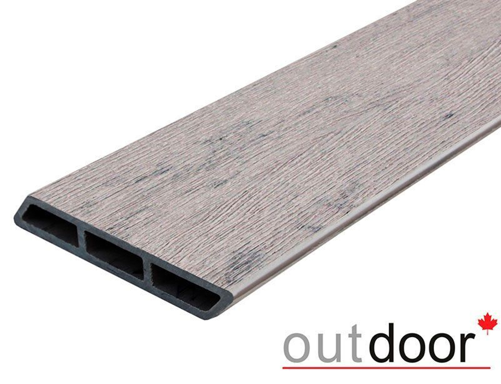 Доска Ромбус ДПК Outdoor 122*22*3000 мм. СТОРМ Грэй серая микс