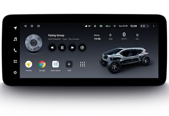 Магнитола для Toyota RAV4 5 2018-2025 (рынок РФ/ОАЭ) - Teyes LUX ONE ROUND монитор 12.3", Android 10, Быстрая, CarPlay, 4G SIM-слот