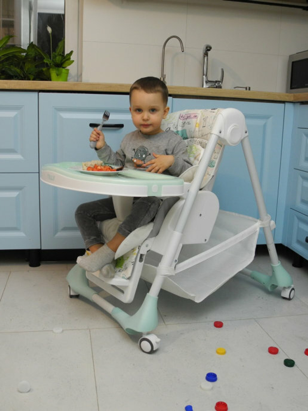 Стульчик для кормления BABY TILLY Bistro T-641/2  Grey