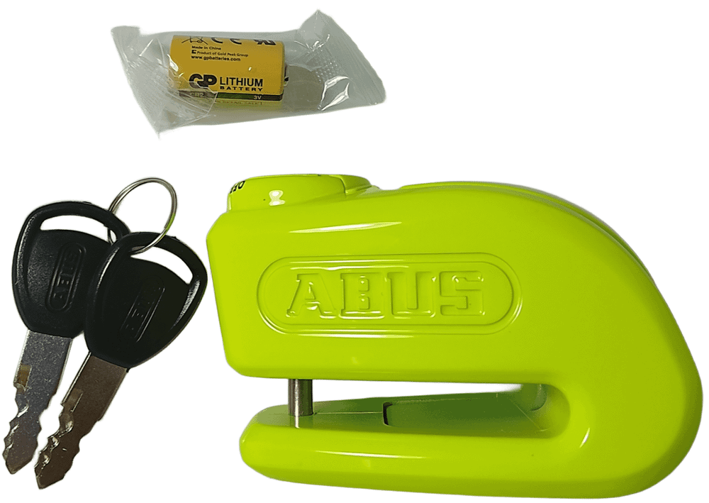 Замок на торм. диск 370 Trigger Alarm 2.0 с сиг желтый