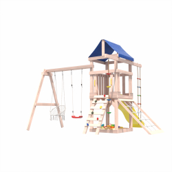Детская площадка для улицы и дачи Fun Land неокрашенная с мини сеткой