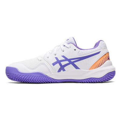 Детские теннисные кроссовки ASICS Gel-Resolution 9 GS Clay Court Shoe Kids - White, Violet