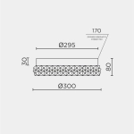 Потолочный cветильник LED4U L1116-300 CR