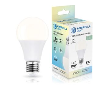 Светодиодная лампа Лон LED A60 10W IC E27 4000K 175-265V 601004 Bulbing Ambrella