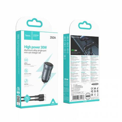 Автомобильное зарядное устройство для Type-C Hoco Z62 PD30W (grey)