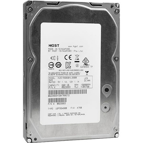 Жесткий диск HDD 3.5" 600Gb, SAS, HGST, 15000rpm, 64mb, Ultrastar 15K600 (HUS156060VLS600)
