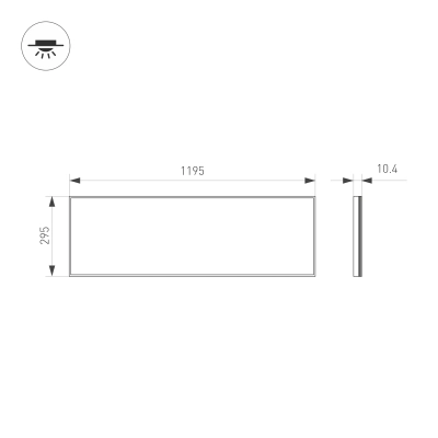 Панель IM-S300x1200-40W White6000 (WH, 120 deg, 230V) (Arlight, IP40 Металл, 3 года)