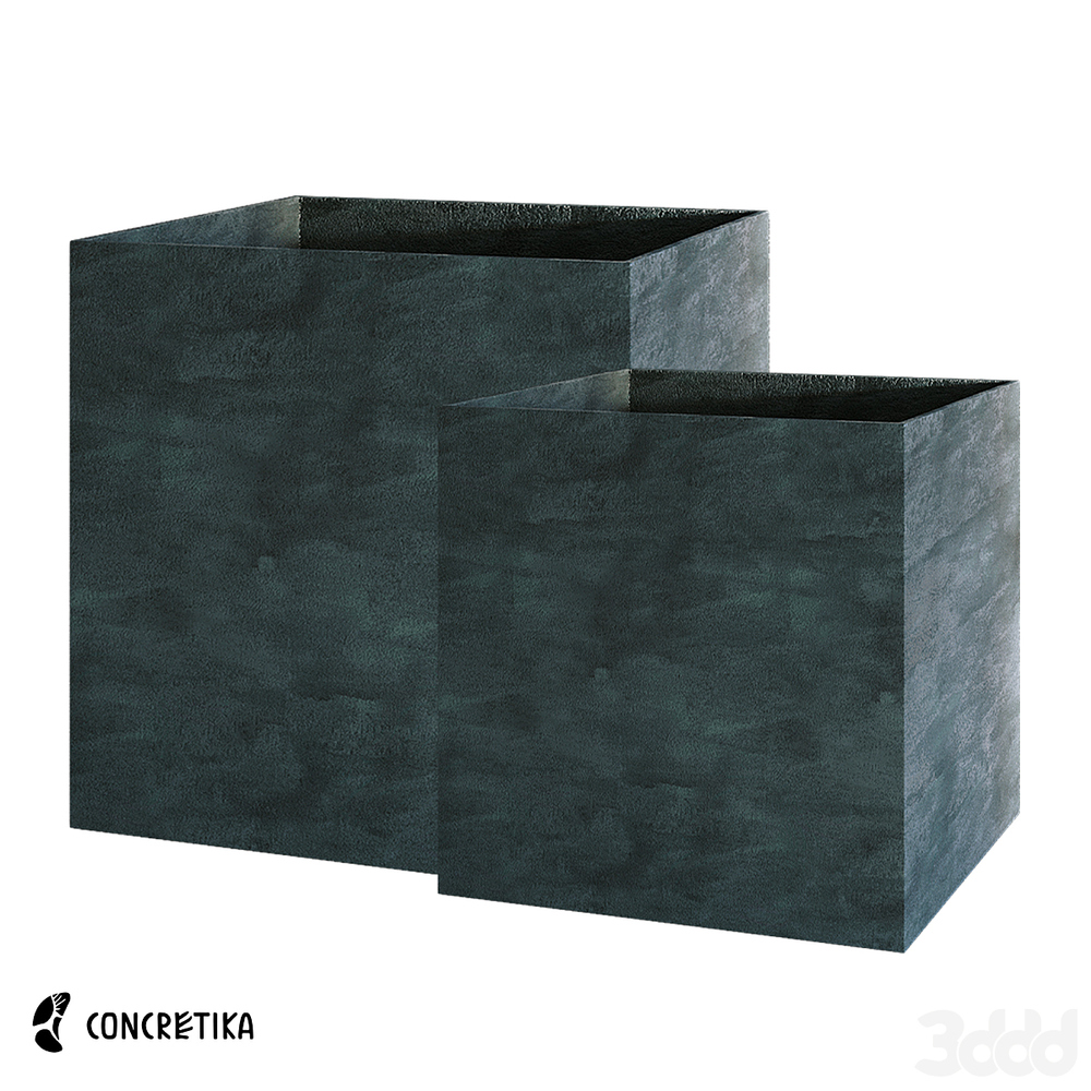 Кашпо CUBE OCEAN GREEN 50 x 50 x 50