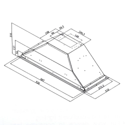 Встраиваемая вытяжка Hotpoint HPAE 52FLS X
