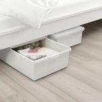 Коробка для хранения с крышкой IKEA SOCKERBIT (СОККЕРБИТ), Белый, 50x77x19 cm