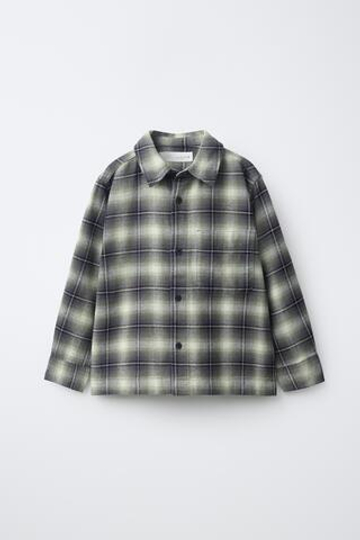 ZARA РУБАШКА В КЛЕТКУ, МОРСКОЙ СИНИЙ
