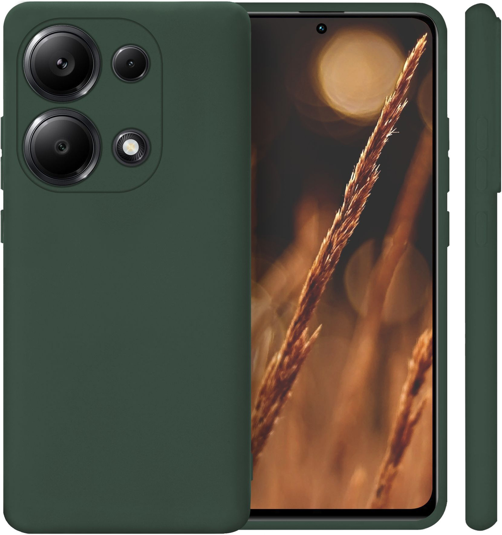 Мягкий Soft Touch чехол из силикона для XIAOMI REDMI NOTE 13 PRO 4G / POCO M6 PRO 4G с бархатной подкладкой