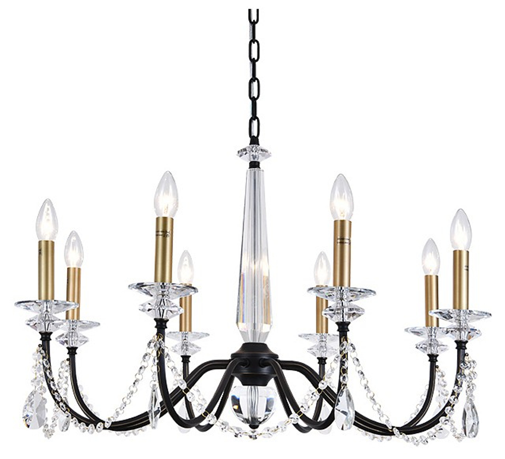 Подвесная люстра Newport АНАСТАСИЯ 3978/C black+brass