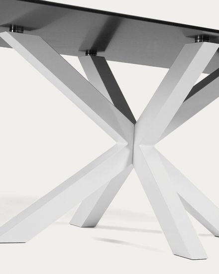 Argo Стол обеденный 180x100 белый с керамической столешницей Iron Moss Испания 