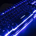 Клавиатура проводная SONNEN KB-7010, USB, 104 клавиши, LED-подсветка, черная, 512653