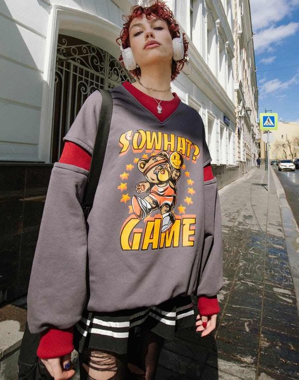 Толстовка Game Серая - фото 5