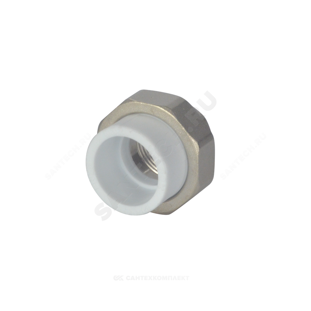 Муфта PP-R комбинированная разъемная белая Дн 32х3/4" ВР VALFEX 10155220