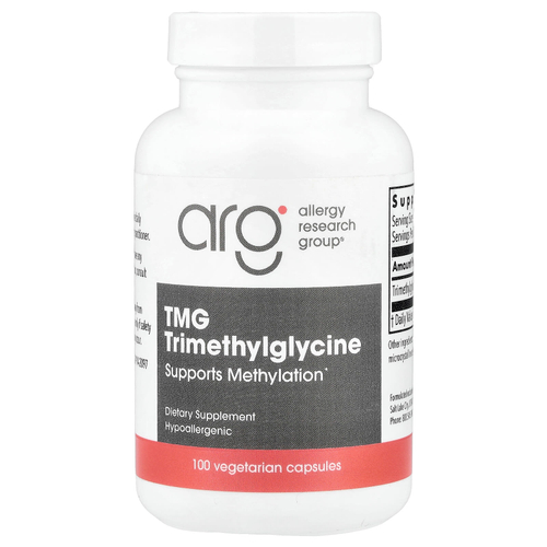 Allergy Research Group, TMG, 100 вегетарианских капсул (750 мг в 1 капсуле)