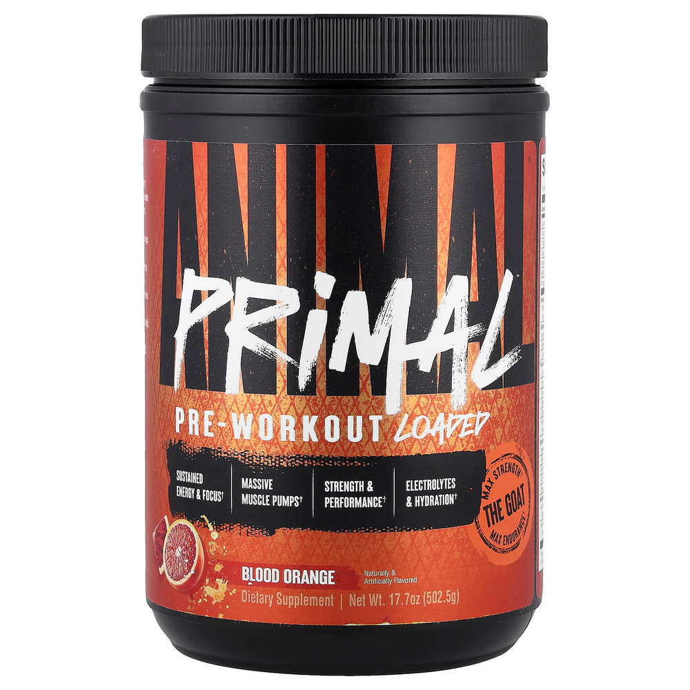 Animal, Primal™, предтренировочный комплекс, со вкусом красного апельсина, 502,5 г (17,7 унции)