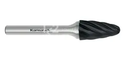 Борфреза твердосплавная Karnasch форма F, 3х14х3х38 мм, насечка HP-7 по алюминию, покрытие Black-Tec, арт. 11.5055-015