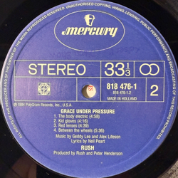 Виниловая пластинка Rush ‎– Grace Under Pressure LP