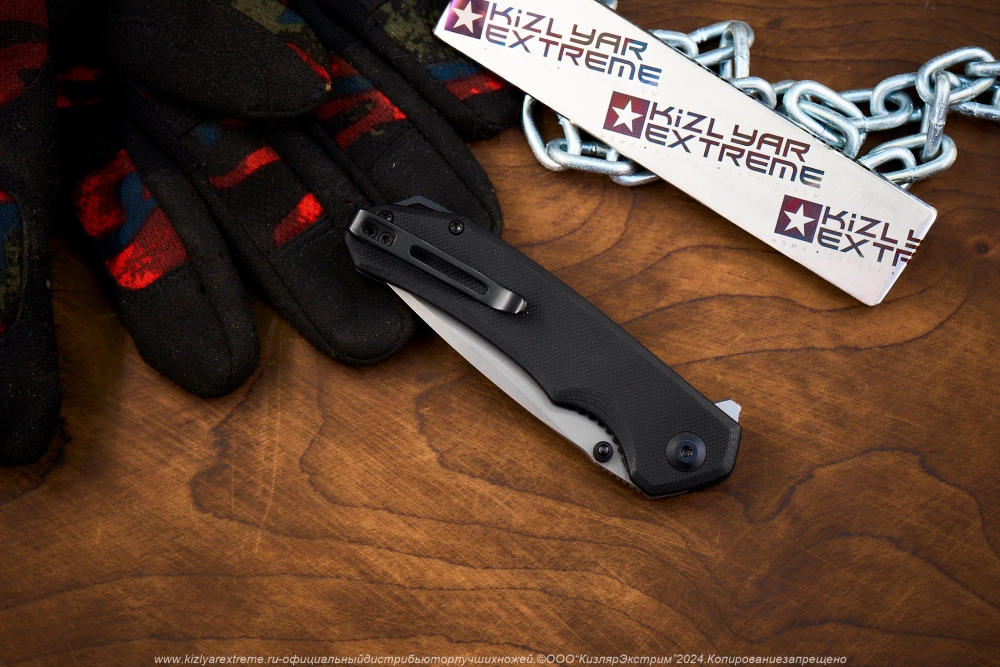 Нож Civivi Brazen C2102C сталь 14C28N Stonewashed Drop Point рукоять Black G10