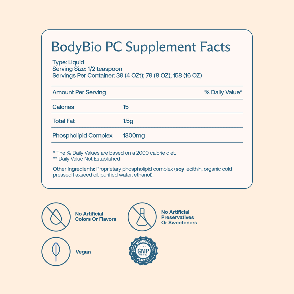 BodyBio, ФК, липосомальный фосфолипидный комплекс, 118 мл (4 жидк. унции)