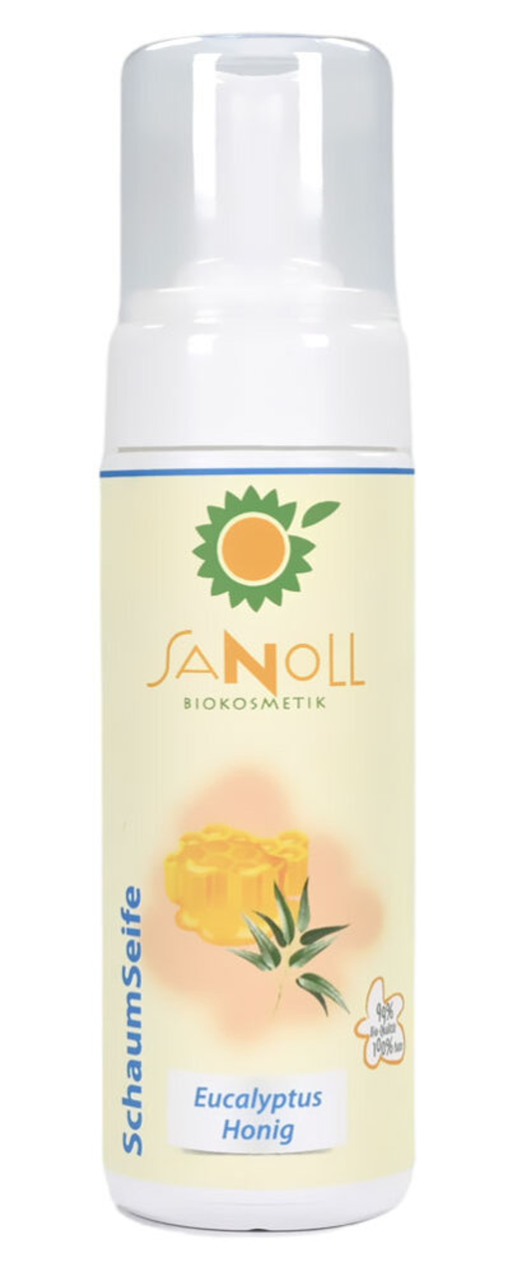 Пенящееся мыло с эвкалиптом и медом Sanoll Biokosmetik, 150 мл