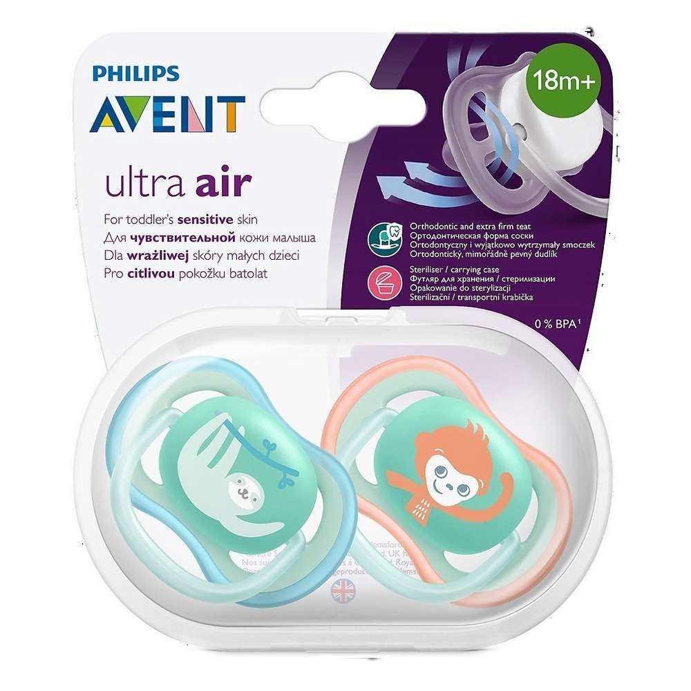 Пустышка Avent Philips Ultra Air обьязана 2шт 18+мес