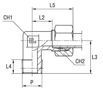 Штуцер FC90 DL10 NPT 1/4 (корпус)