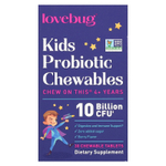 LoveBug Probiotics, пробиотики для детей, от 4 лет, с ягодным вкусом,10 млрд КОЕ, 30 жевательных таблеток