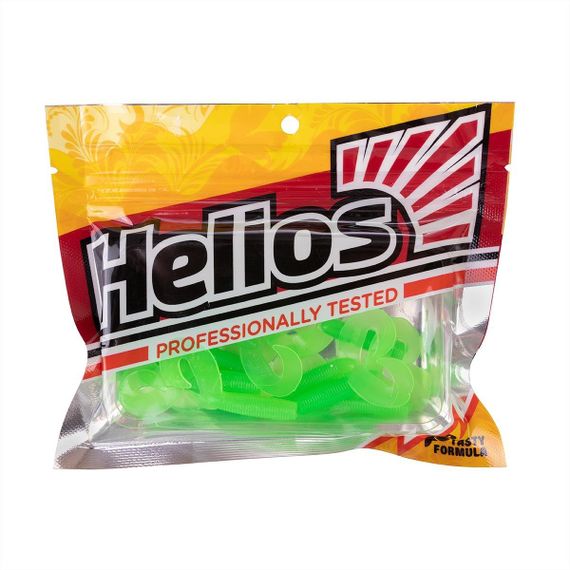 Твистер Helios Credo Double Tail 2,95"/7,5 см Electric green 7шт. (HS-12-007)
