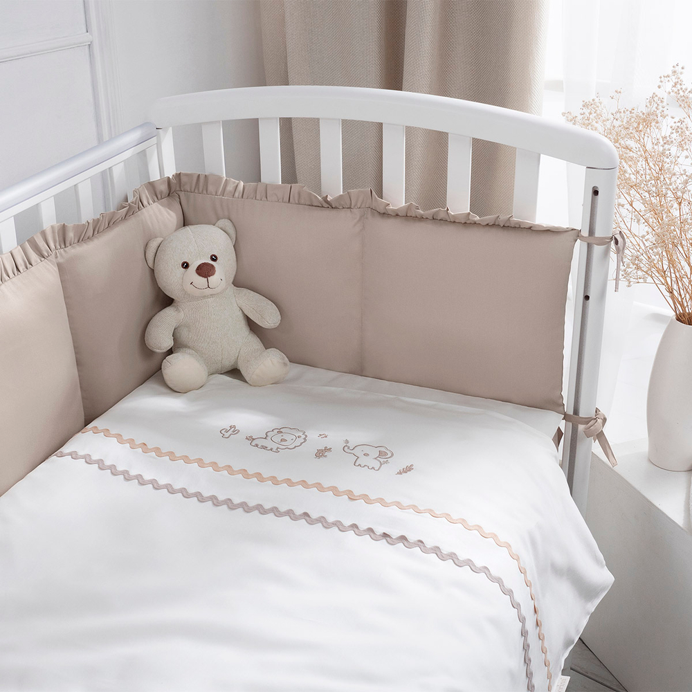 Комплект белья для классической кроватки Toys Sateen 6 предметов цвет песочный