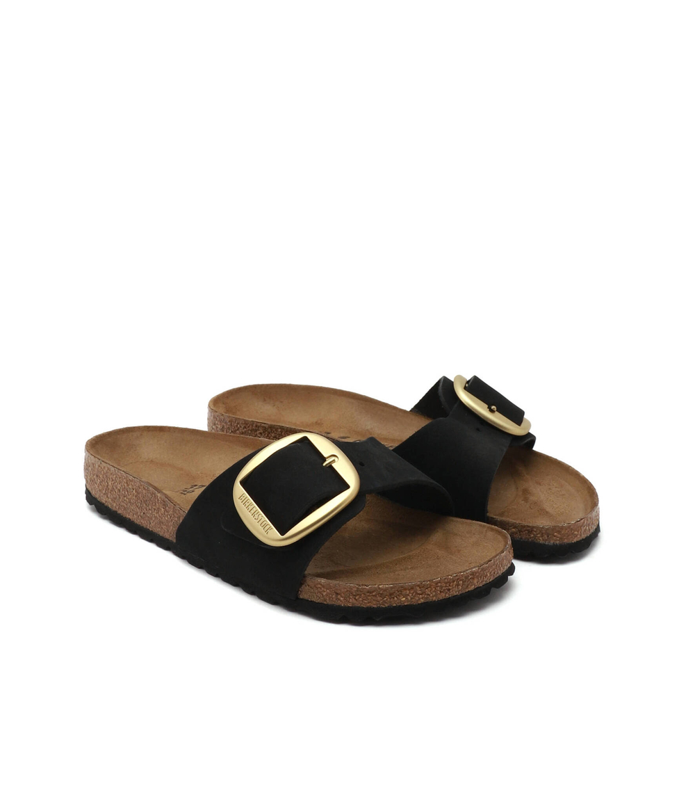 Шлепанцы кожаные madrid big buckle Birkenstock - черный(1023373)