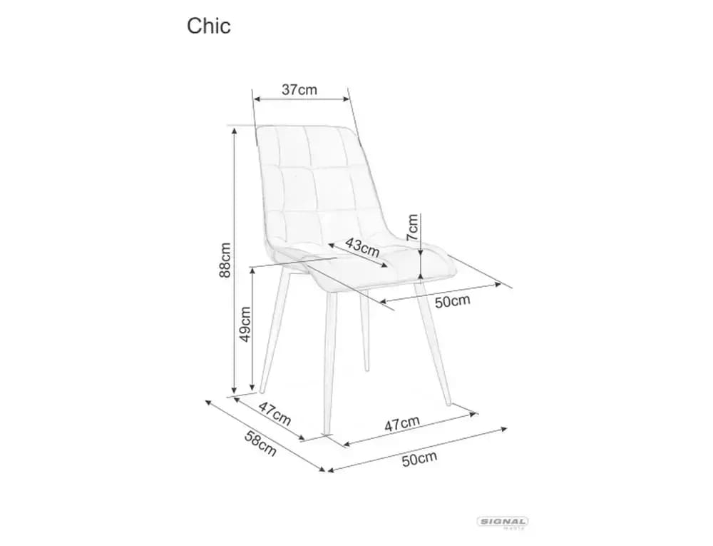 Стул SIGNAL CHIC Brego 22 светло-бежевый/кашемир