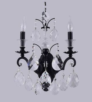 Бра Magnifico AP2 Black/Transparent Crystal Lux