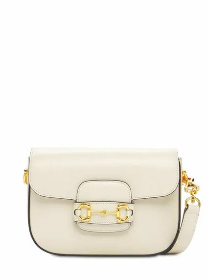 Мини-сумка Gucci Horsebit 1955 белый