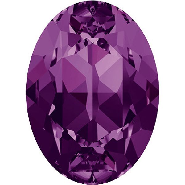 Стразы стекло 8х6 мм, 12 шт, сиреневый (amethyst 20050), Preciosa 435-12-601